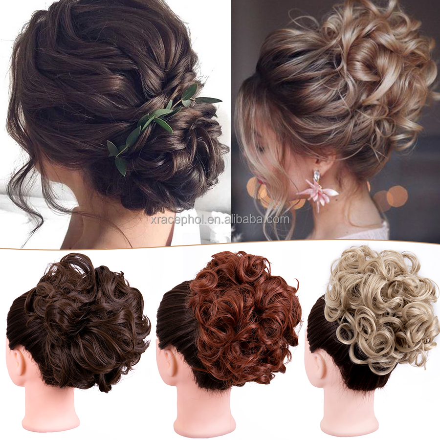 Excessive-High quality Tousled Fluffy Chignon Hairpiece with Stretchy Claw Clip and Comb Extension